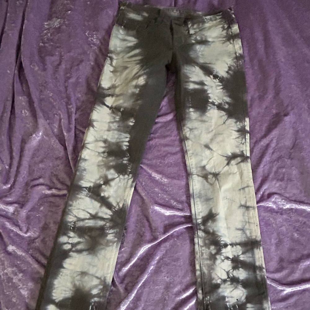 J Brand Black and Gray Tie-Dye Women Jeans